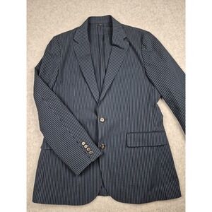 J Crew Blazer Ludlow 40 R Blue Seersucker Slim Fit